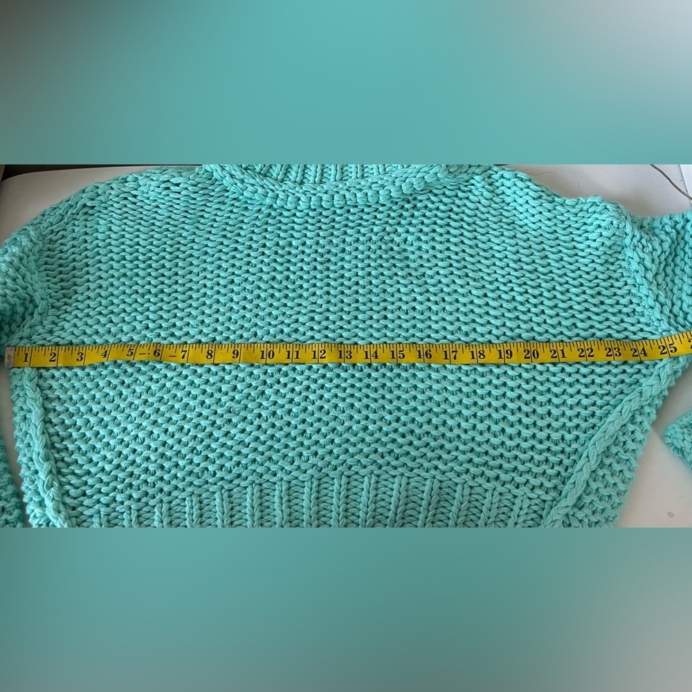 FREE PEOPLE MY ONLY SUNSHINE CHUNKY KNIT, RIBBED EDGES, MOCK NECK XS - Picture 9 of 10